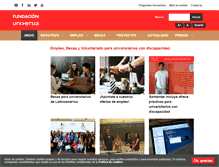 Tablet Screenshot of fundacionuniversia.net